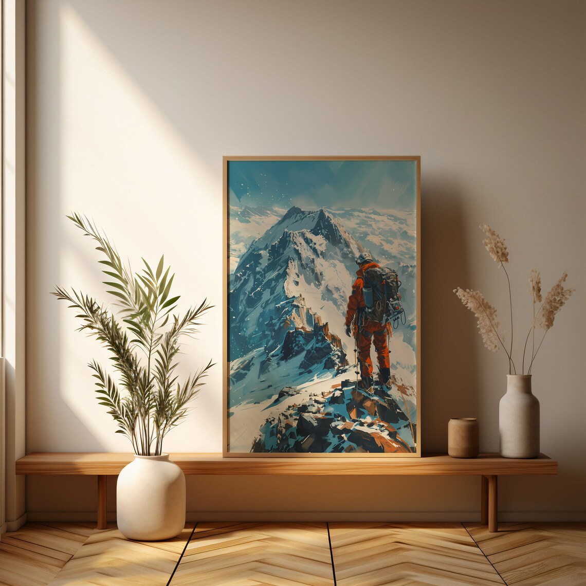 High Altitude Climbing Watercolor Adventure Art Print - Image 3