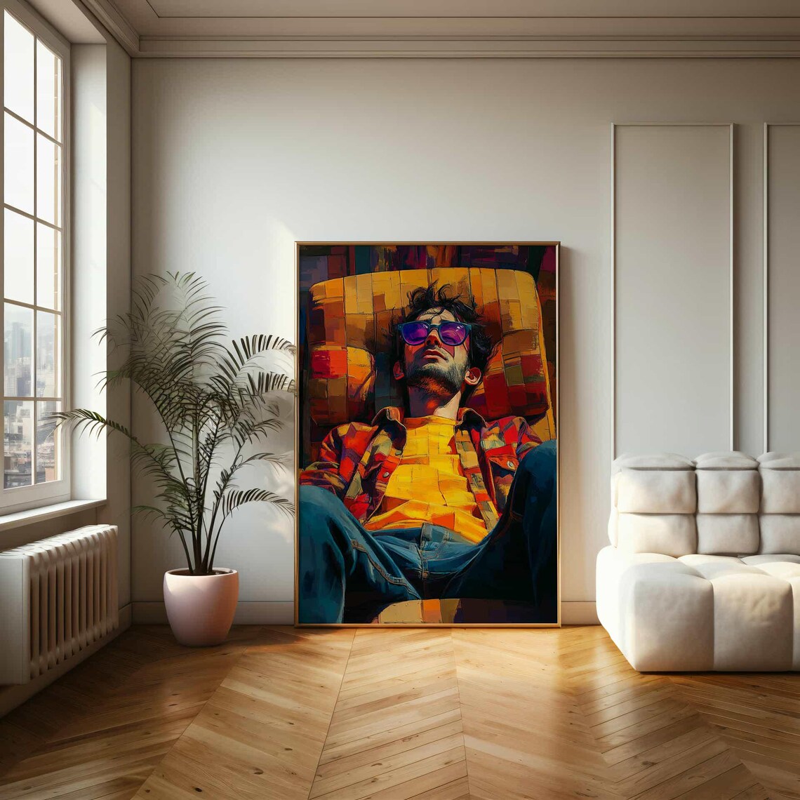 Colorful Lounge Vibe Expressive Abstract Wall Art Print - Image 2