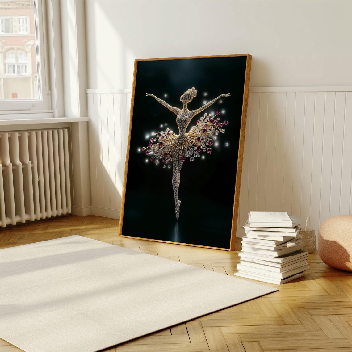 Sparkling Jewel Ballerina Dancer In Elegant Dark Ballet Poster - Image 5