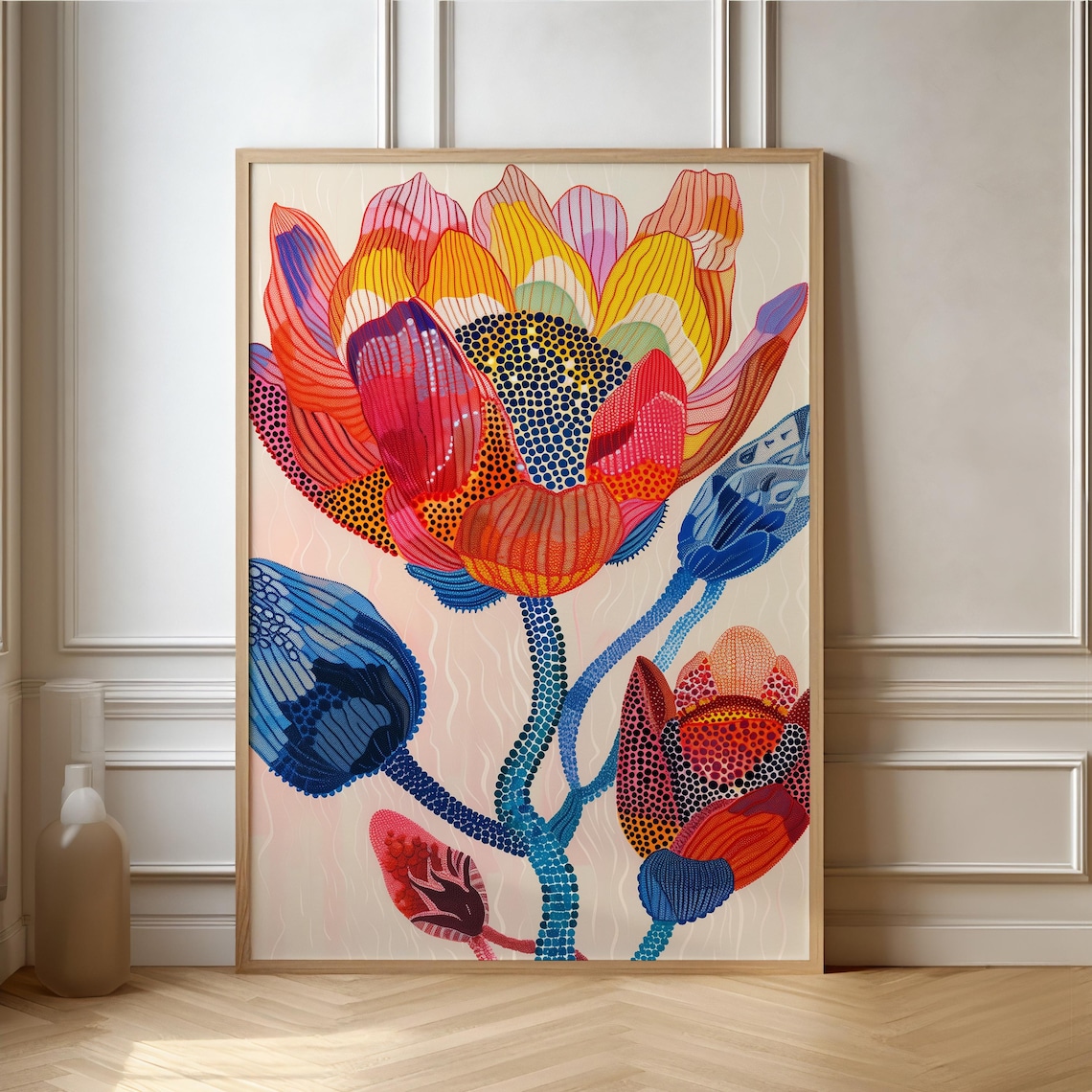 Abstract Botanical Poster, Modern Botanical Wall Art