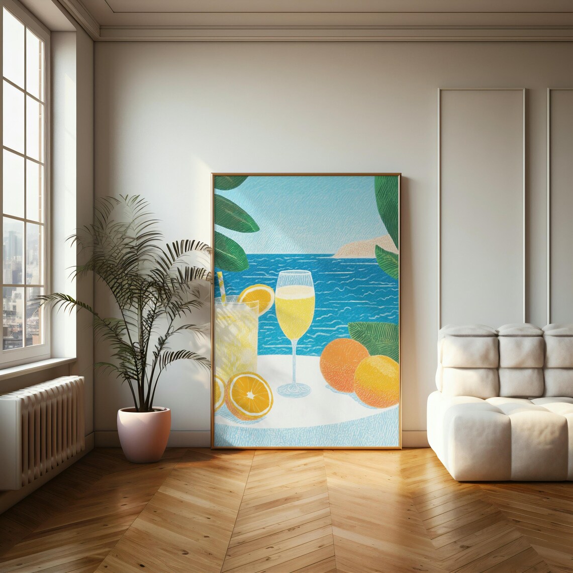 Citrus Lemonade Drinks By A Sparkling Blue Sea Summer Poster - Image 2