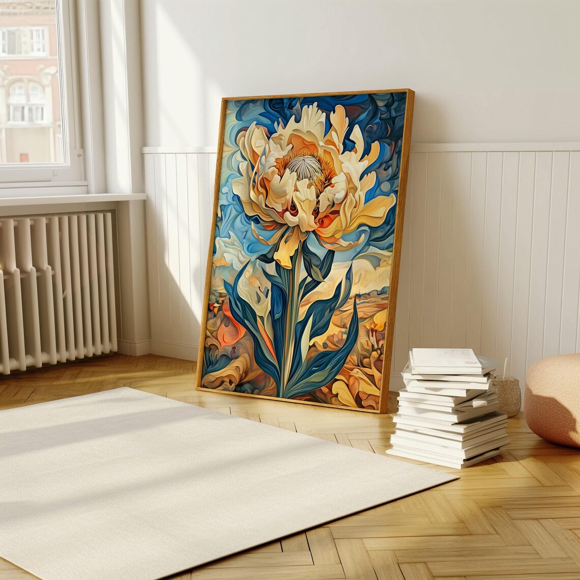 Modern Abstract Flower Poster, Vibrant Floral Dream - Image 5