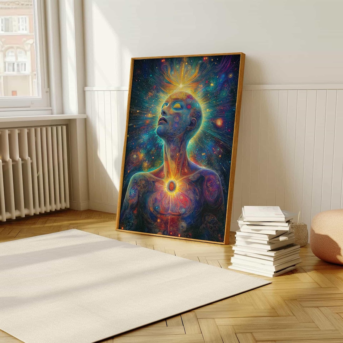 Cosmic Enlightened Figure Psychedelic Galaxy Spiritual Art Poster - Image 5