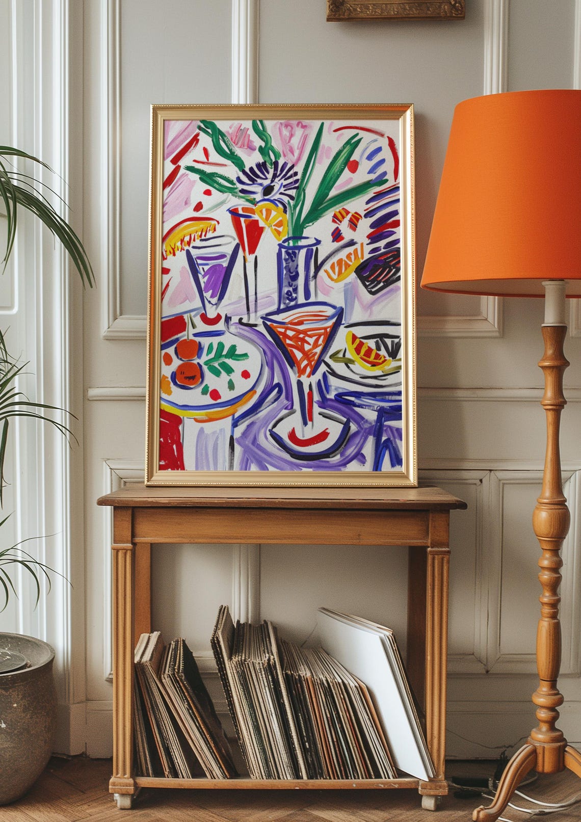 Colorful Abstract Cocktail Party Art Print Modern Wall Decor Vibrant Bar Art Unique Home Decor Bold And Fun Artwork - Image 2