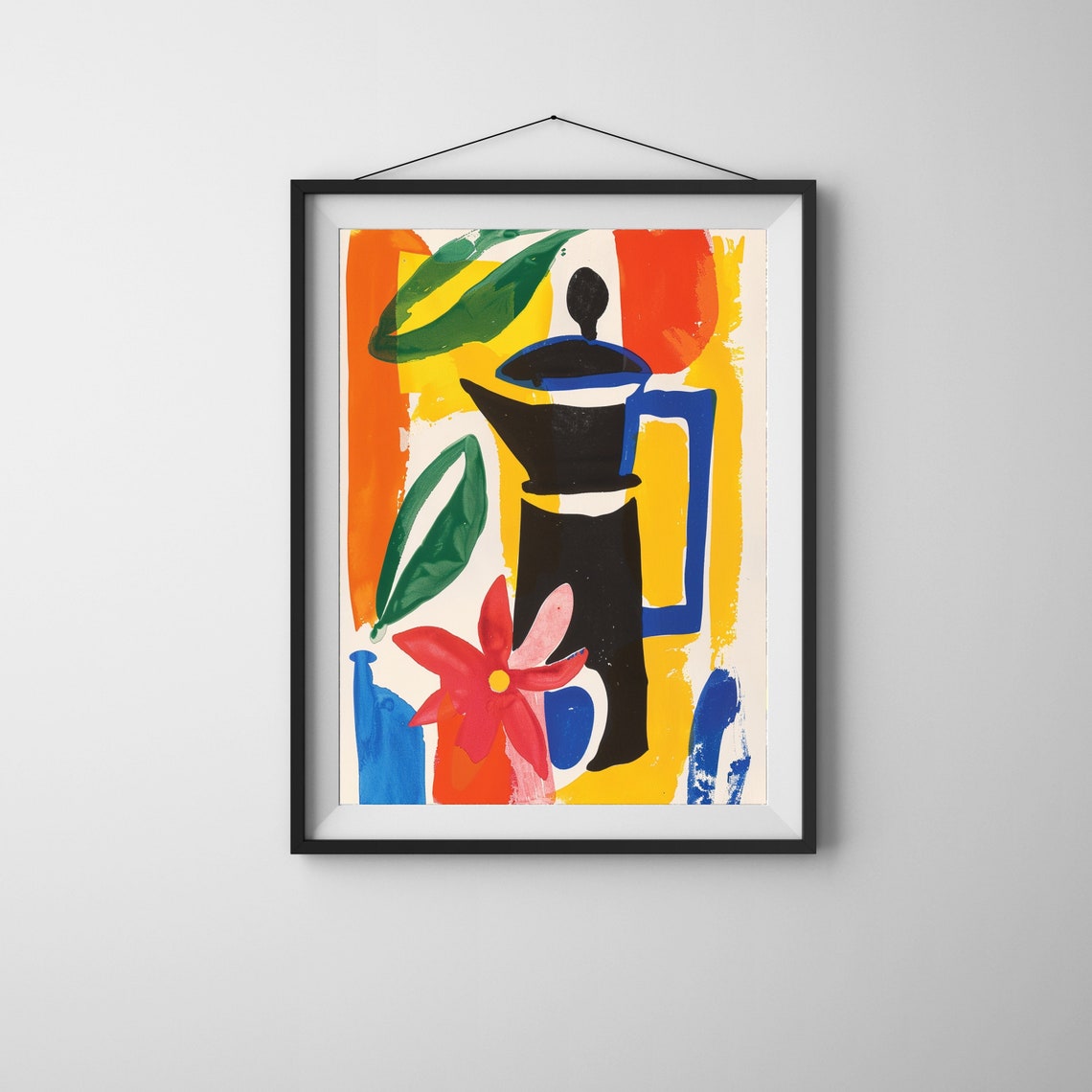 Abstract Matisse Style Still Life Poster With Teapot And Flower - Image 7