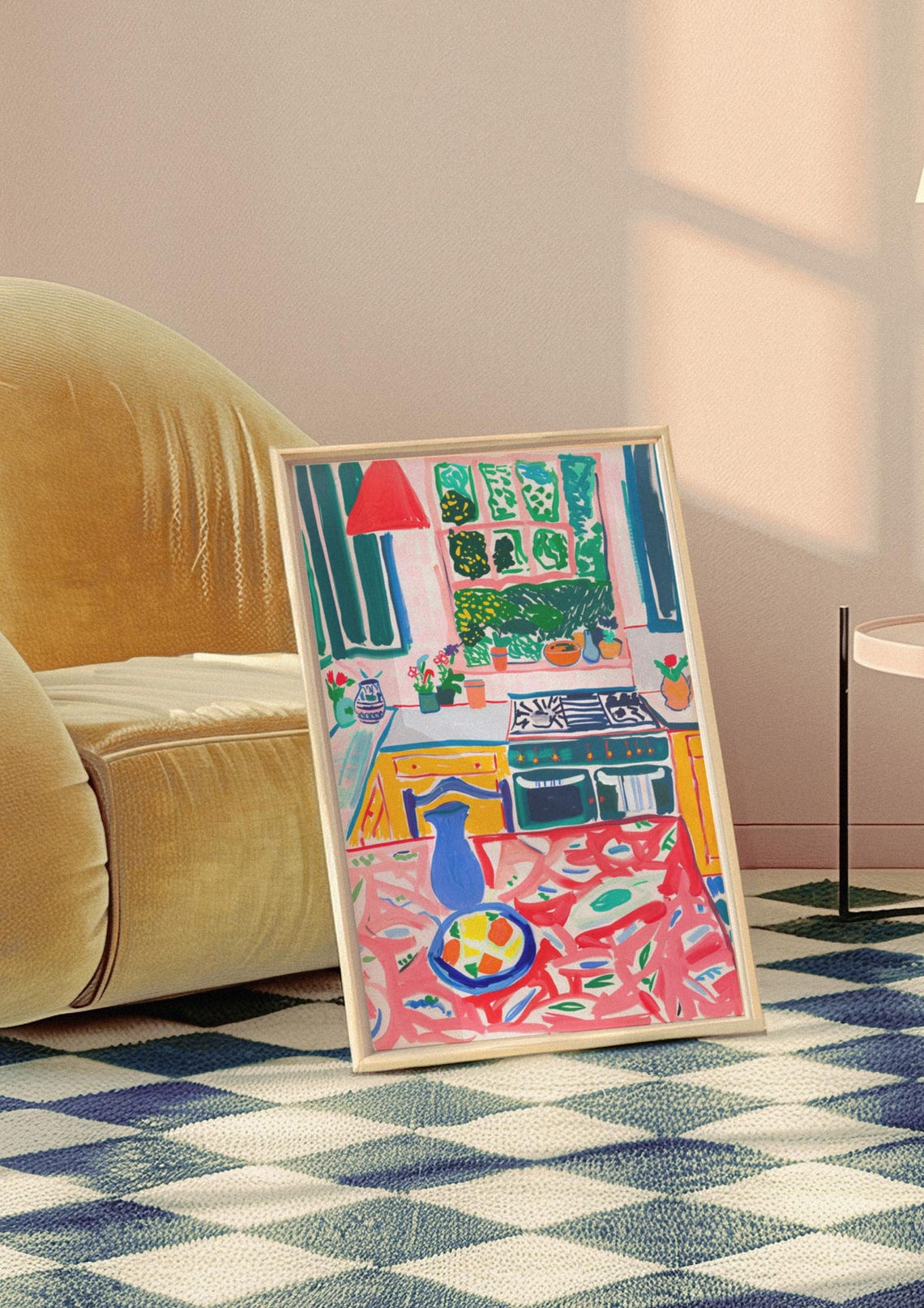 Colorful Abstract Kitchen Art Print Bright Modern Kitchen Wall Decor Contemporary Vibrant Kitchen Illustration Bold Home Decor Art Piece - Image 9