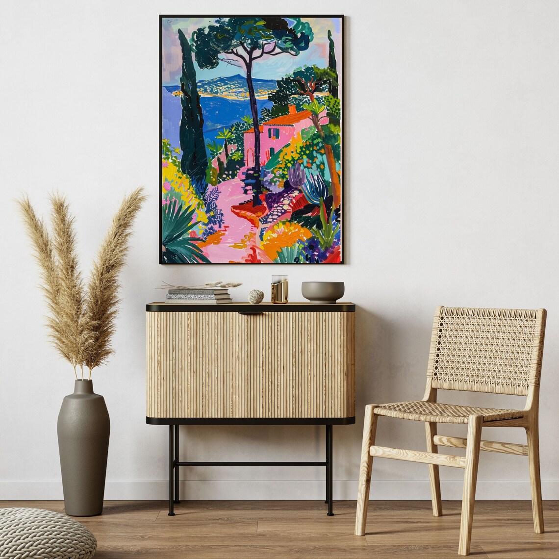 Pink House, Matisse-Inspired Mid-Century Art Print - Image 5