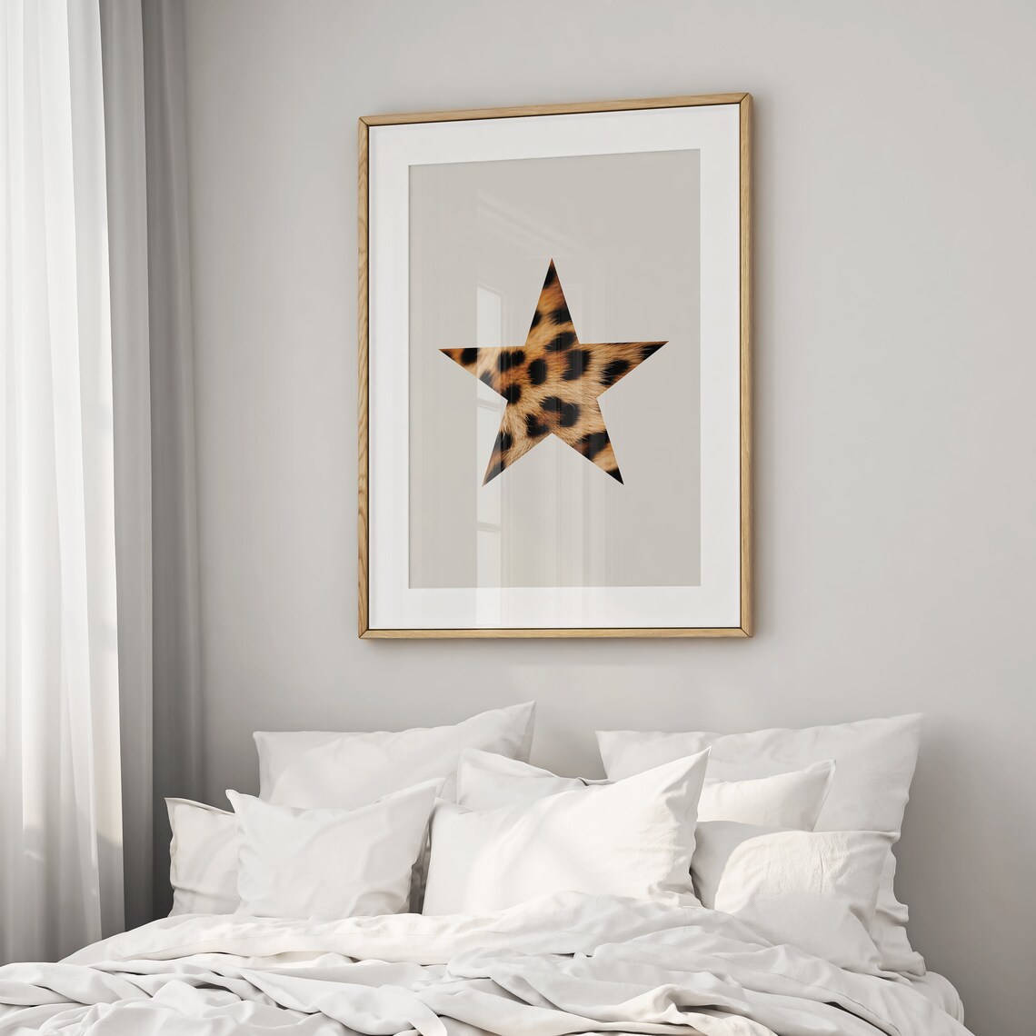 Leopard Star Retro Y2K Aesthetic Art Print - Image 2