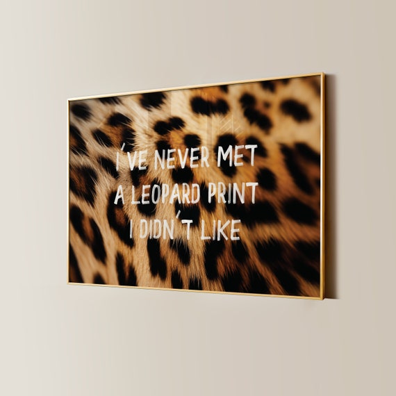 Trendy Leopard Print Retro Fashion Cheetah Poster Funky Y2k Aesthetic Living Room Apartment Decor Vintage Luxury Bedroom Wall Art