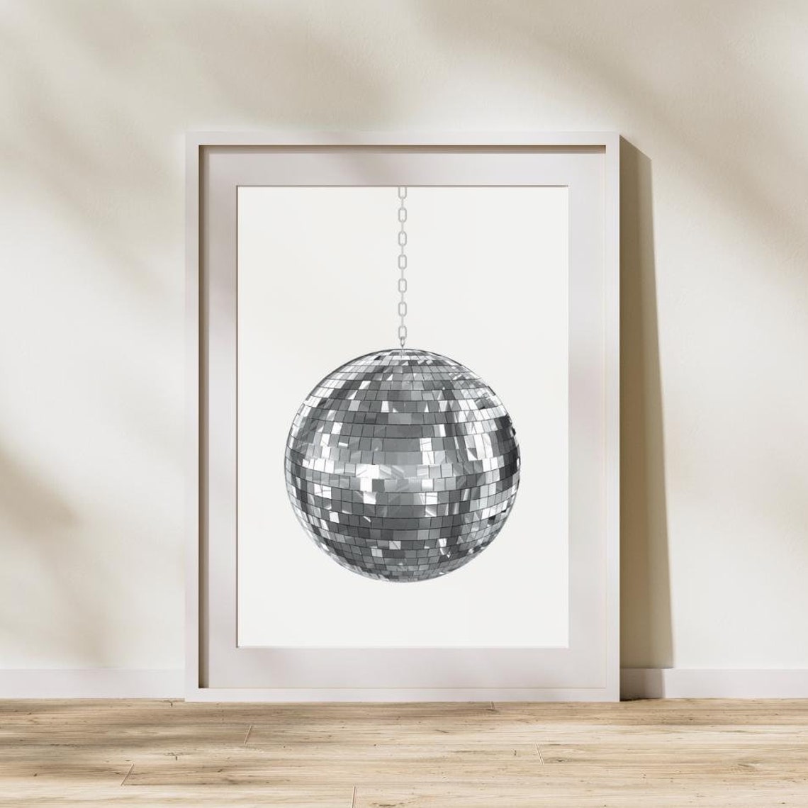 Disco Ball Retro Party Poster, Dance Floor Decor