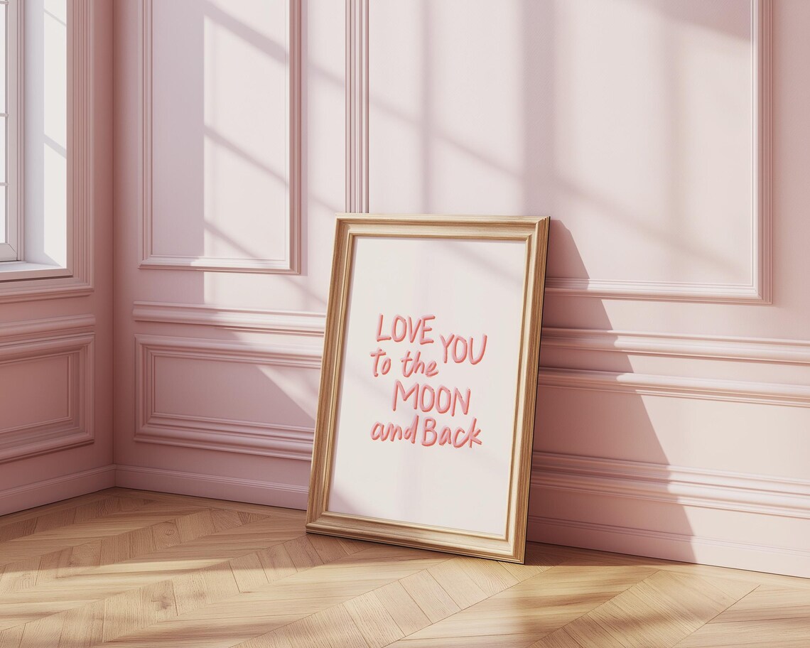 Love You To The Moon And Back Love Poster