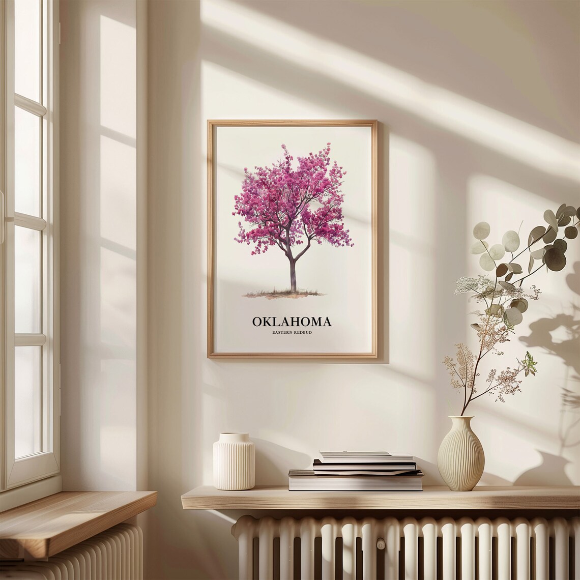 Eastern Redbud Tree Art Print, Oklahoma State Tree - Image 3