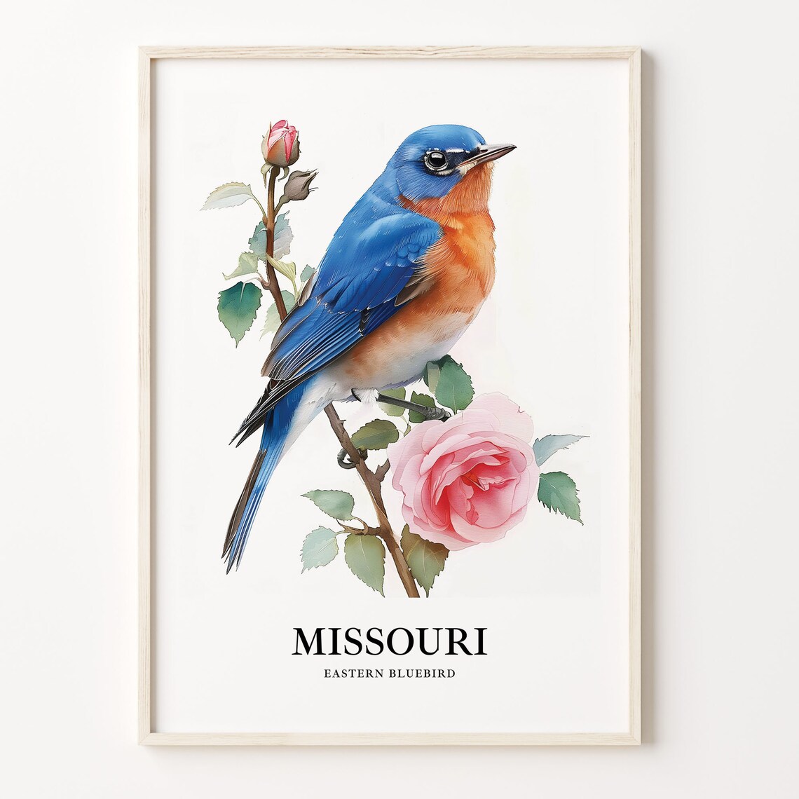 Missouri State Bird and Flower Art Print