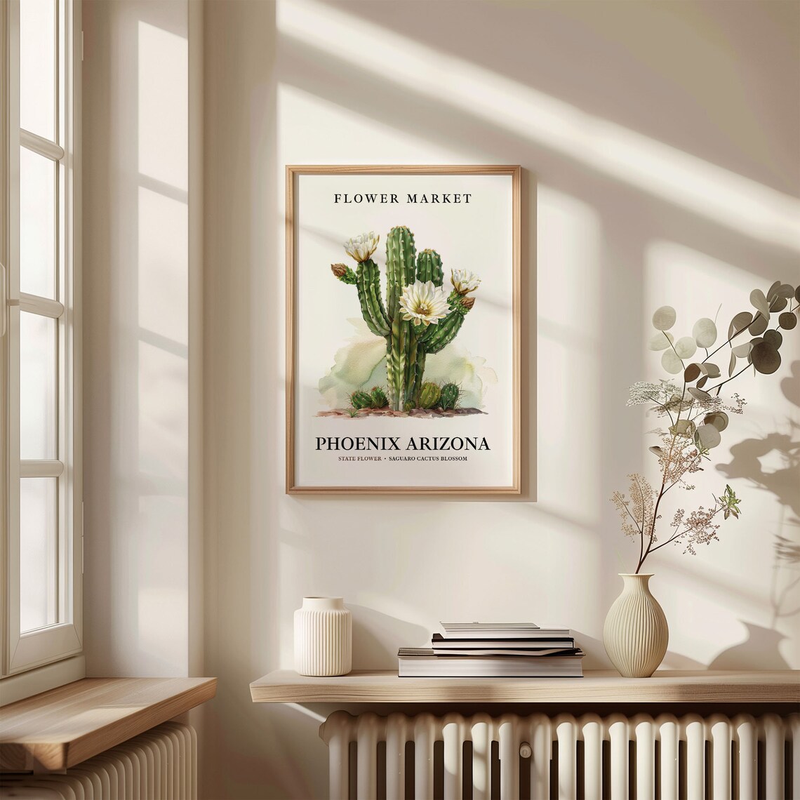 Phoenix Arizona Flower Market Botanical Pastel Art Print - Image 3