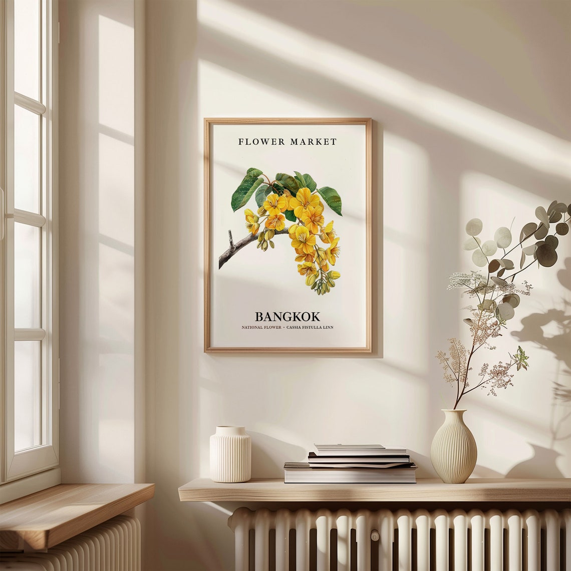 Bangkok Flower Market Art Print Thailand Wall Art Bangkok Flower Poster Floral Market Decor Travel Souvenir C31 567 - Image 3