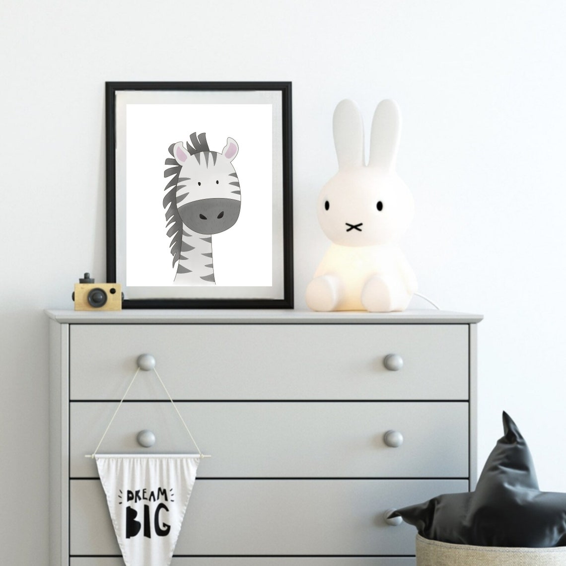 Adorable Baby Zebra Safari Animal Nursery Room Wall Decor Poster - Image 2