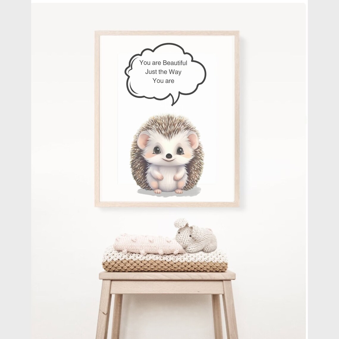 Black And White Wild Boar Piglet Elegant Nursery Animal Poster - Image 2