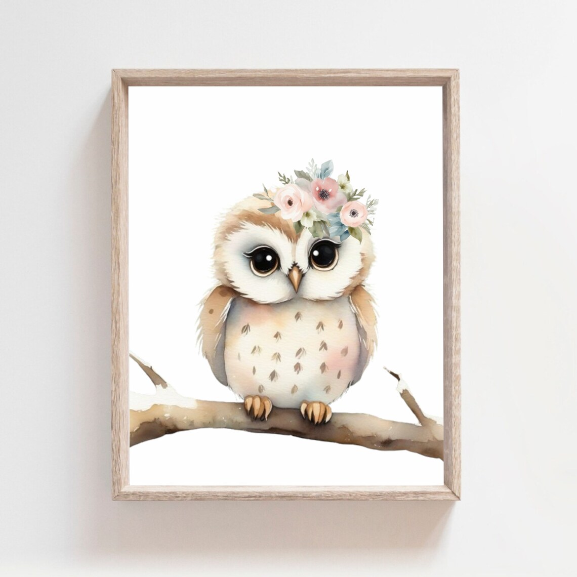 Owl Print for Woodland Nursery Girls Room