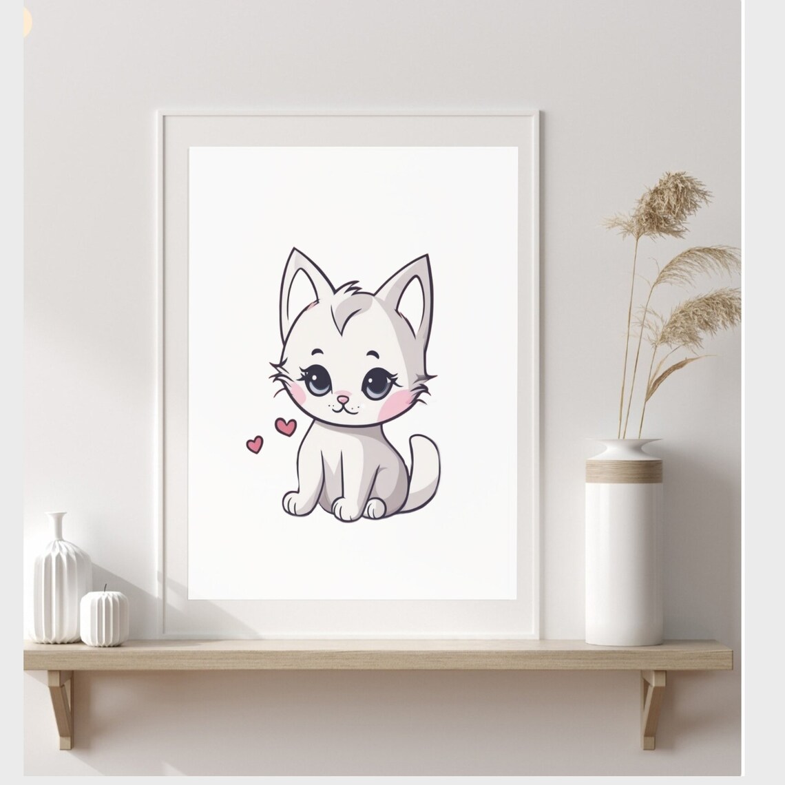 Adorable Cute Cartoon Puppy With Red Heart Valentine Dog Poster - Image 3