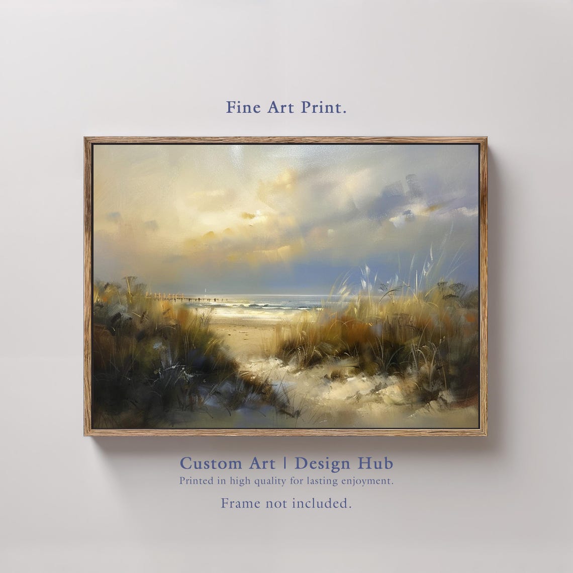 Tranquil Coastal Sunset Beach Dune Path Seascape Fine Art Poster