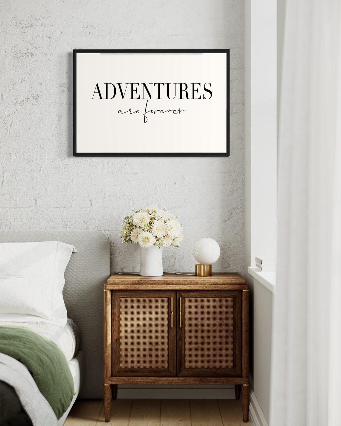 Adventures Are Forever Wanderlust Minimal Travel Quote Poster - Image 2
