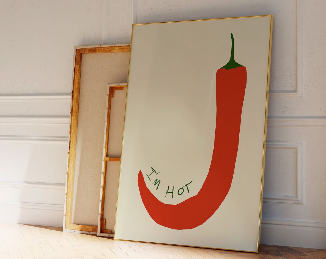 Soy Art De Pared, Hot Chili Kitchen Poster