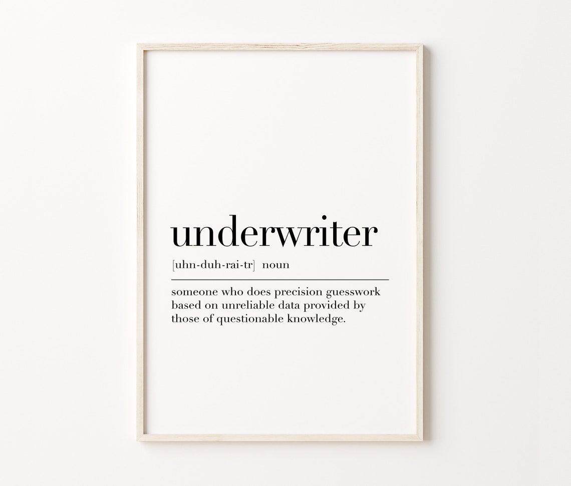 Underwriter Funny Office Dictionary Definition Coworker Quote Poster - Image 4
