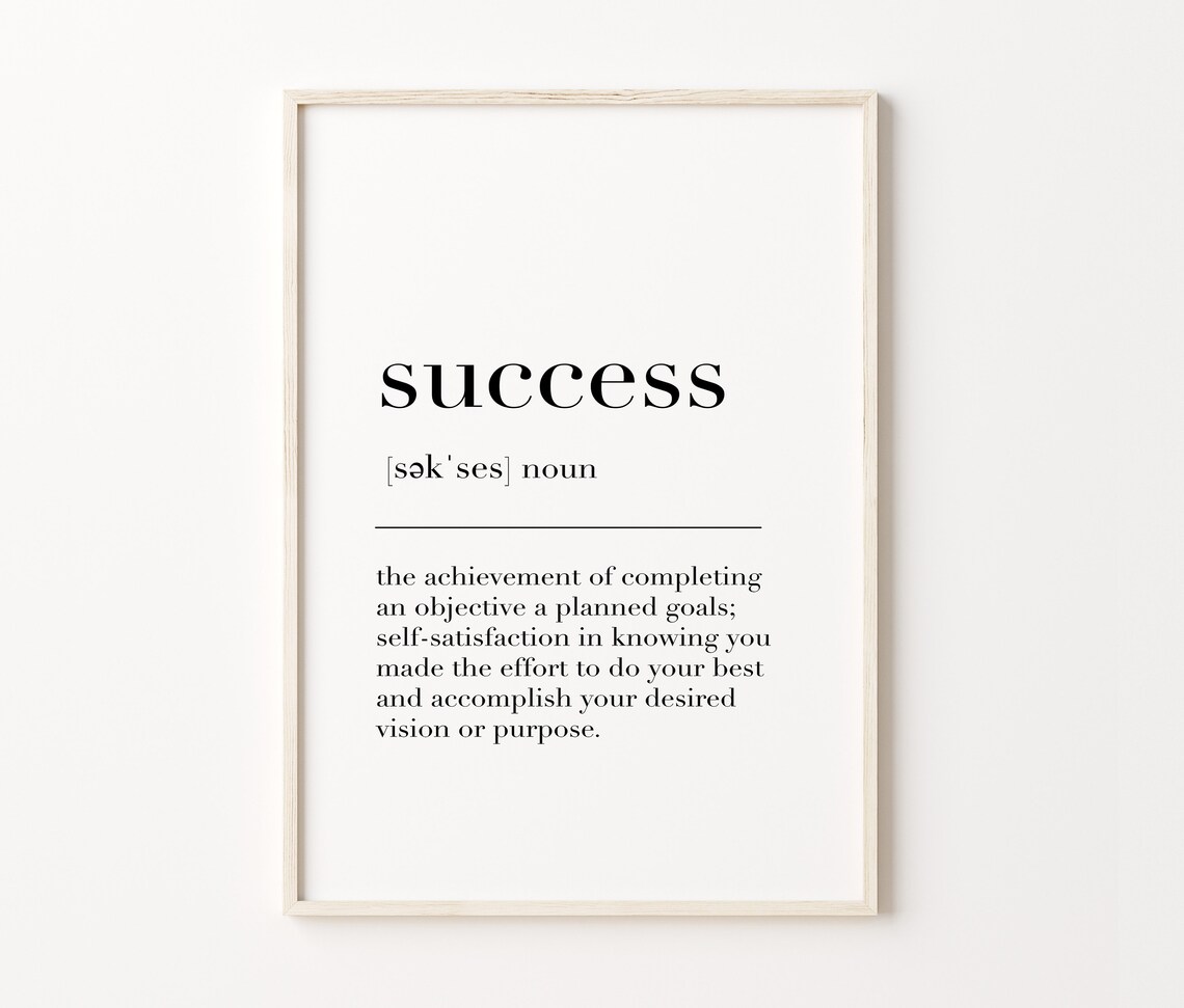 Success Definition Office Quote Poster, Office Decor - Image 3