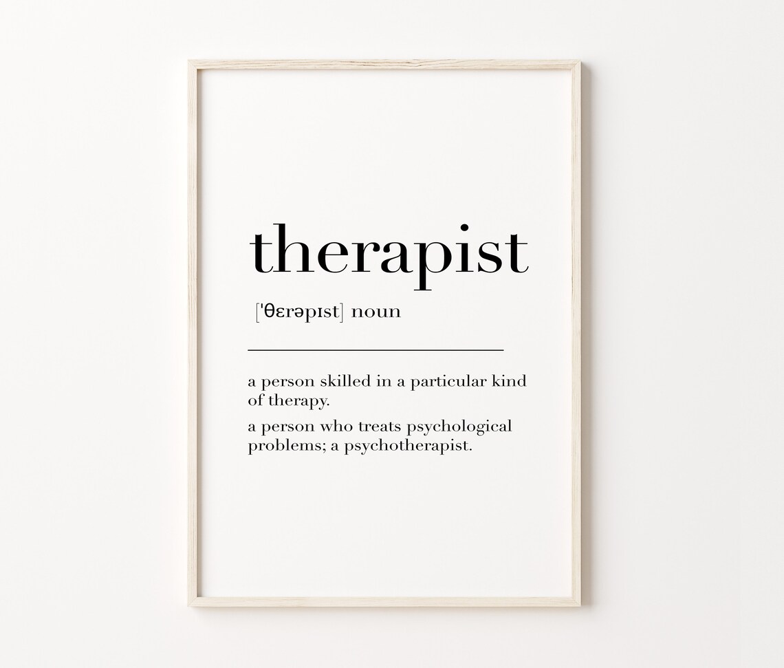 Therapist Therapist Print Therapist Poster Therapist Definition Therapist Wall Art Poster Therapist Definition Print - Image 4