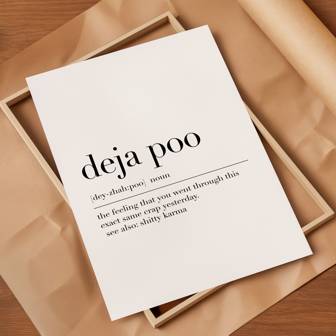 Deja Poo Definition Bathroom Wall Decor Bathroom Print Deja Poo Print Bathroom Wall Art Poster Toilet Quote Print - Image 3