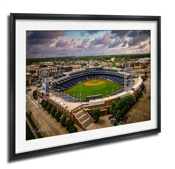 Omaha Baseball Stadium Print Charles Schwab Field At Golden Hour