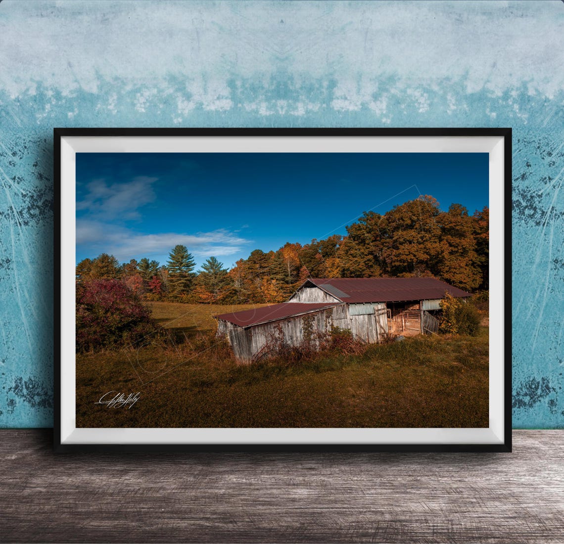East Tennessee Barn Photo Rustic Autumn Landscape Farmhouse Wall Art