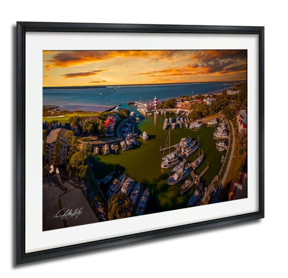 Hilton Lighthouse Canvas Print Harbor Town Sc Coastal Wall Decor
