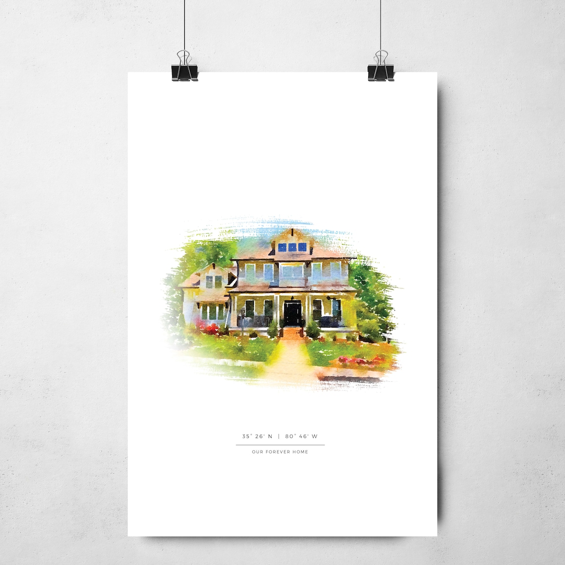 Custom House Portrait - Watercolor - Image 2