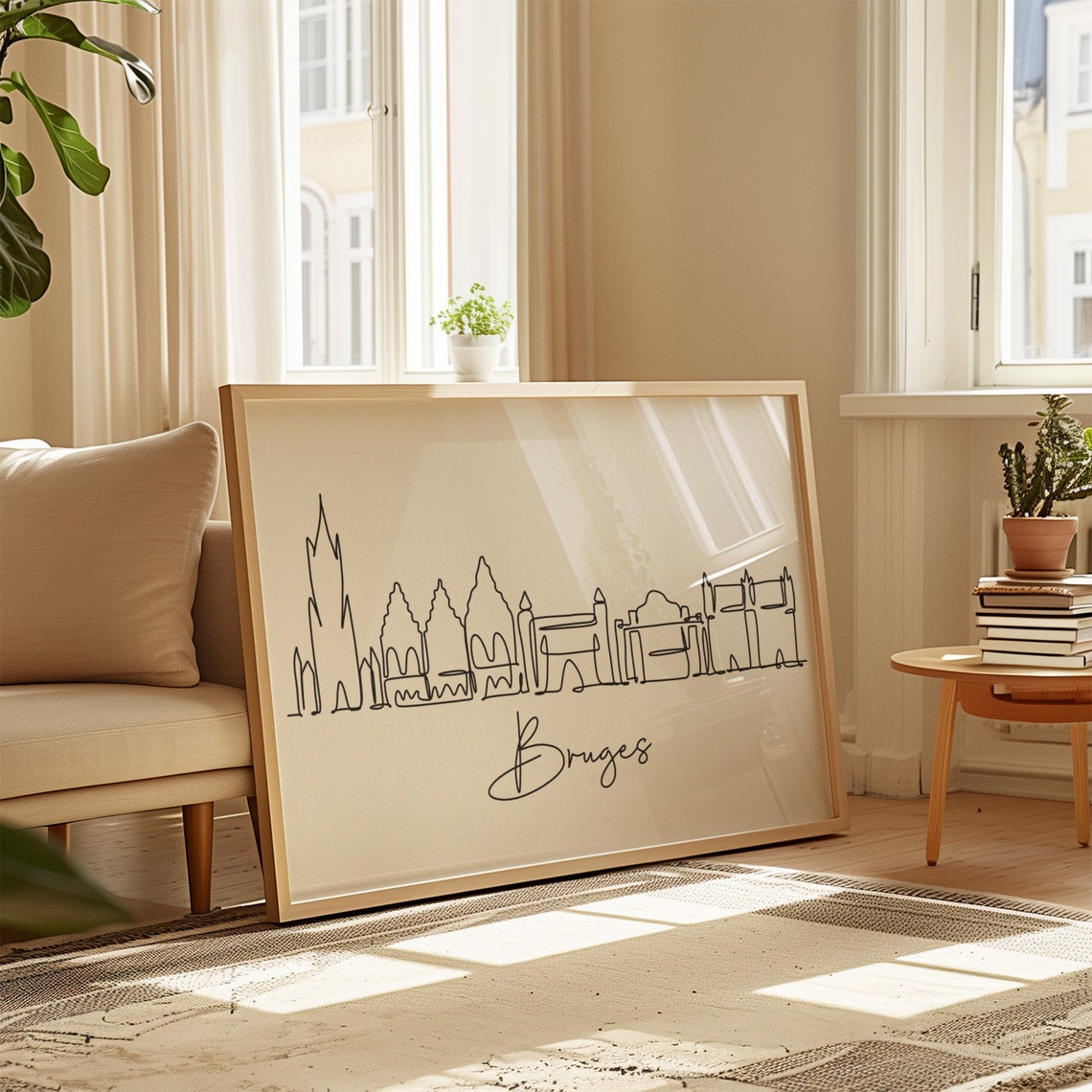 Bruges Skyline, Travel Poster - Image 4