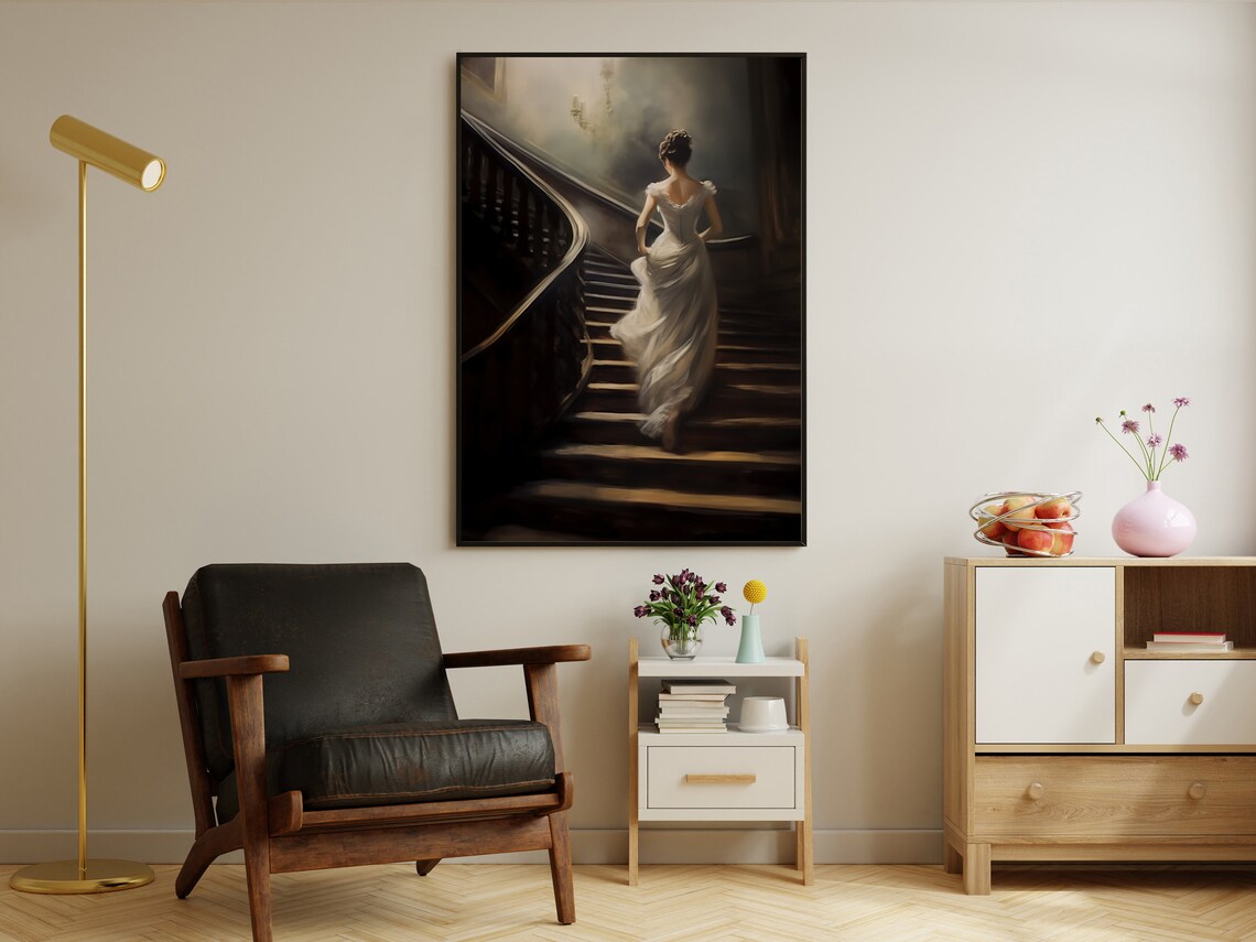 Vintage Victorian Woman, Dark Academia Art Print - Image 3