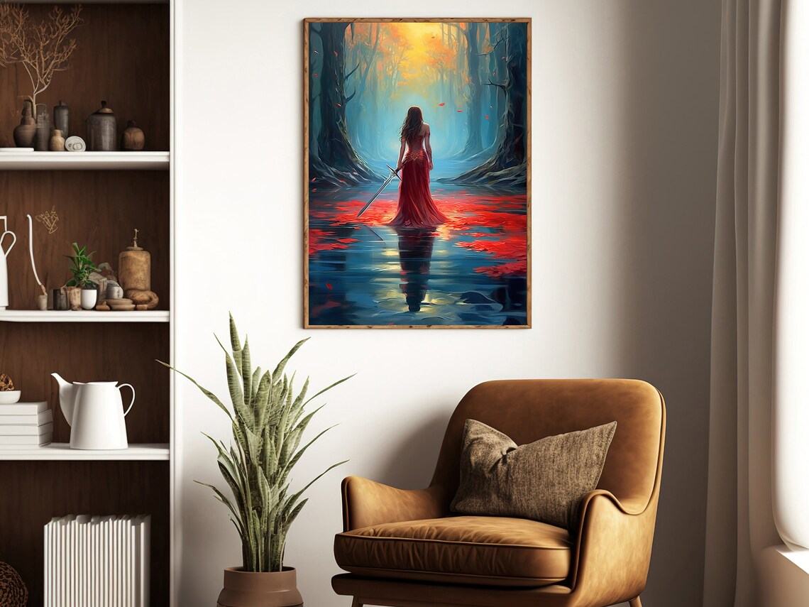 Athena Goddess, Dark Academia Gothic Art Print - Image 2