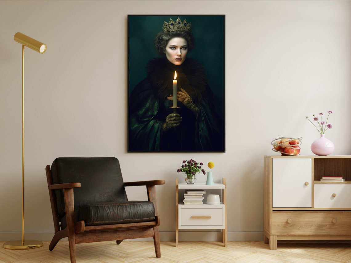 Dark Victorian Woman Painting Victorian Art Print Victorian Print Gothic Woman Art Print Victorian Woman Poster Print - Image 2