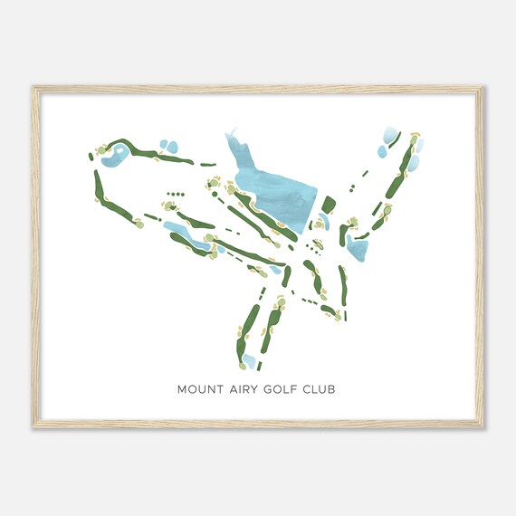 Mount Airy Golf Club Pennsylvania Modern Watercolor Map Golfer Gift Golf Wall Art Golf Poster Print Course Layout