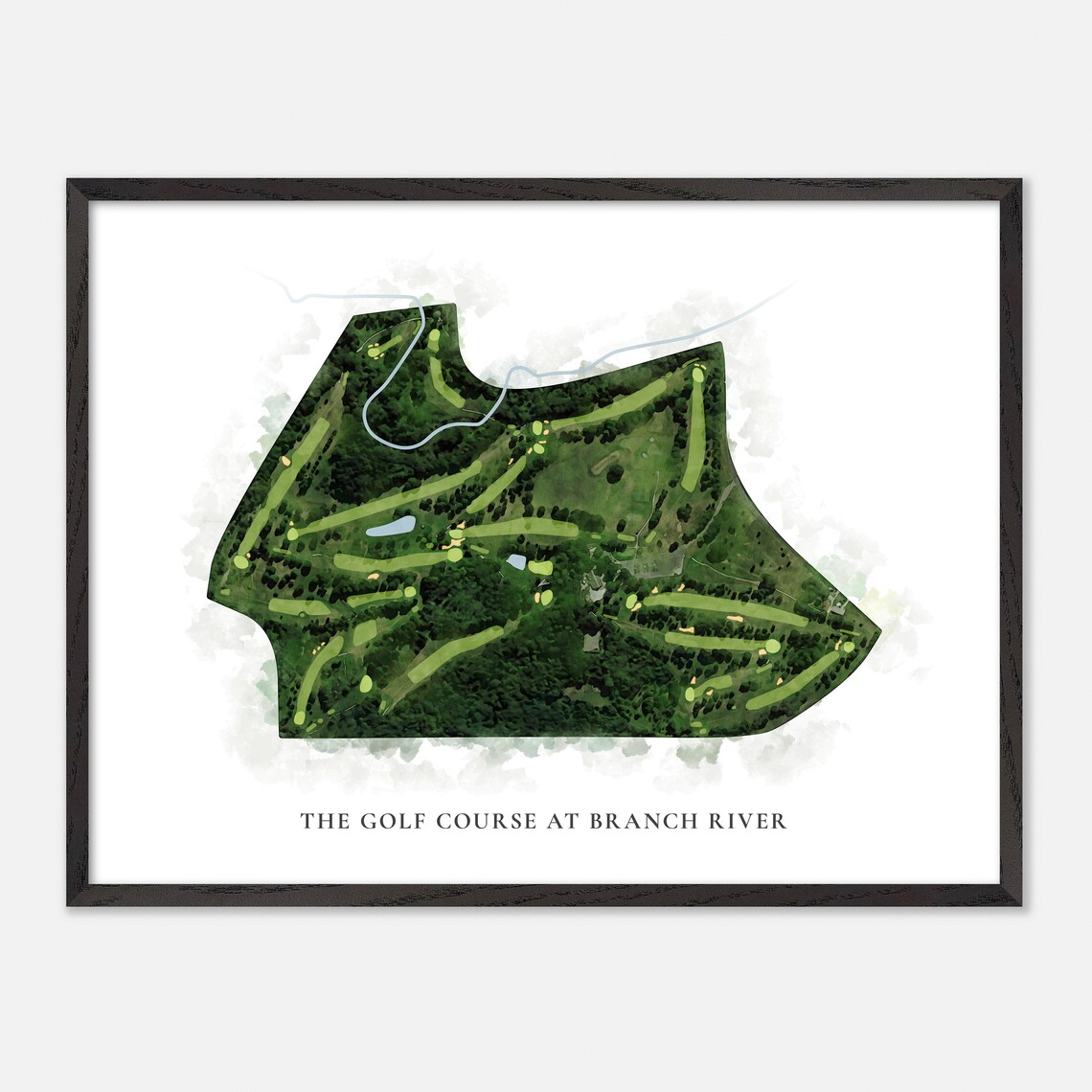 The Golf Course at Branch River Cato Wisconsin Classic Watercolor Poster - Image 5