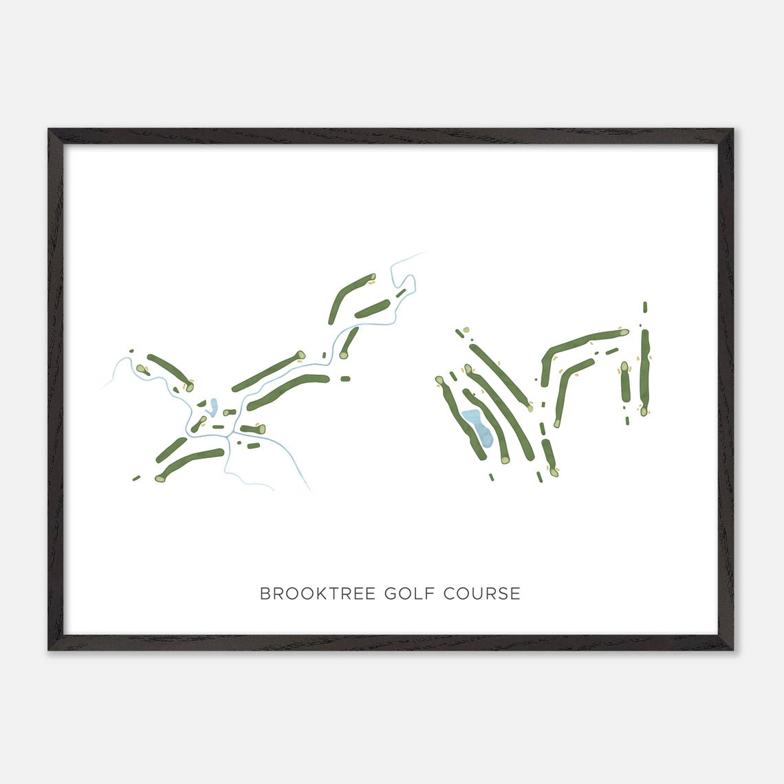 Brooktree Golf Course Modern Minimalist Course Map Art Poster - Image 5