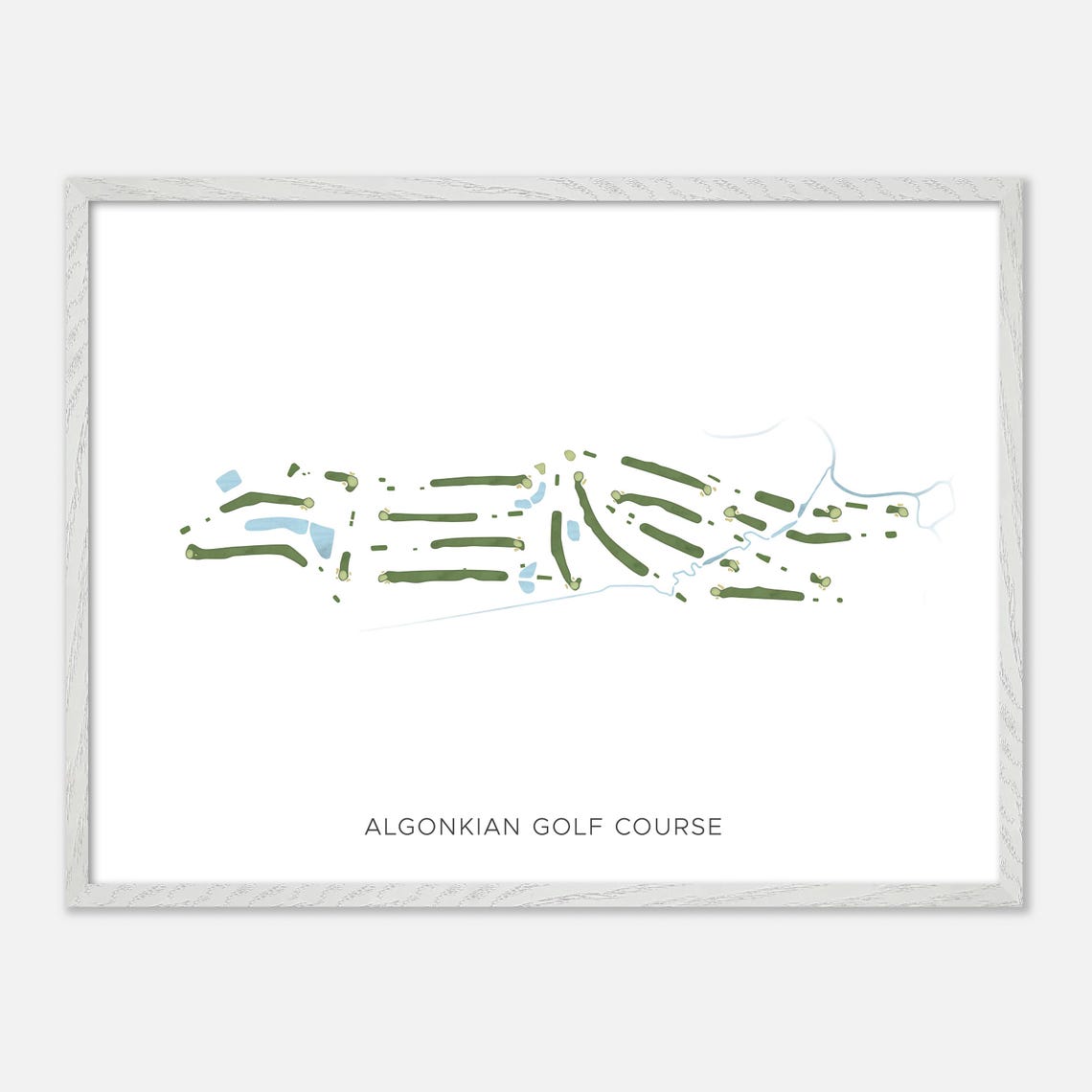 Algonkian Golf Course Virginia Modern Minimalist Map Art Poster - Image 3