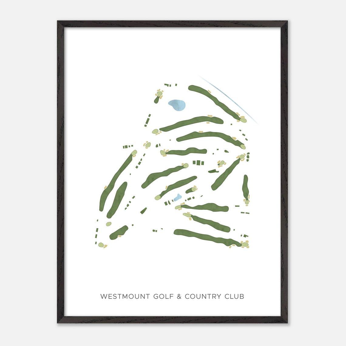 Westmount Golf Country Club Kitchener Modern Watercolor Poster - Image 2