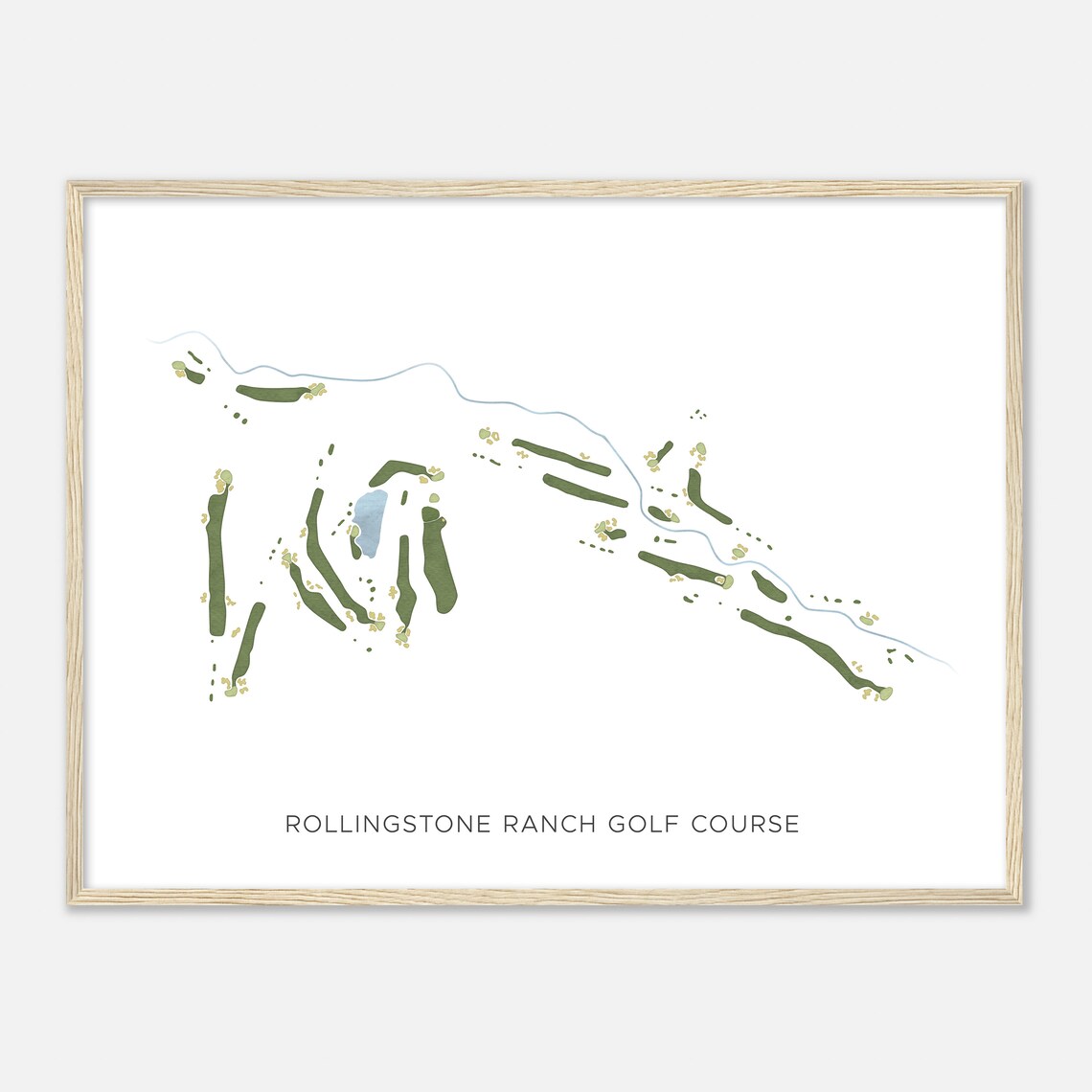 Rollingstone Ranch Golf Course Colorado Modern Watercolor Map Golfer Gift Golf Wall Art Golf Poster Print Course Layout