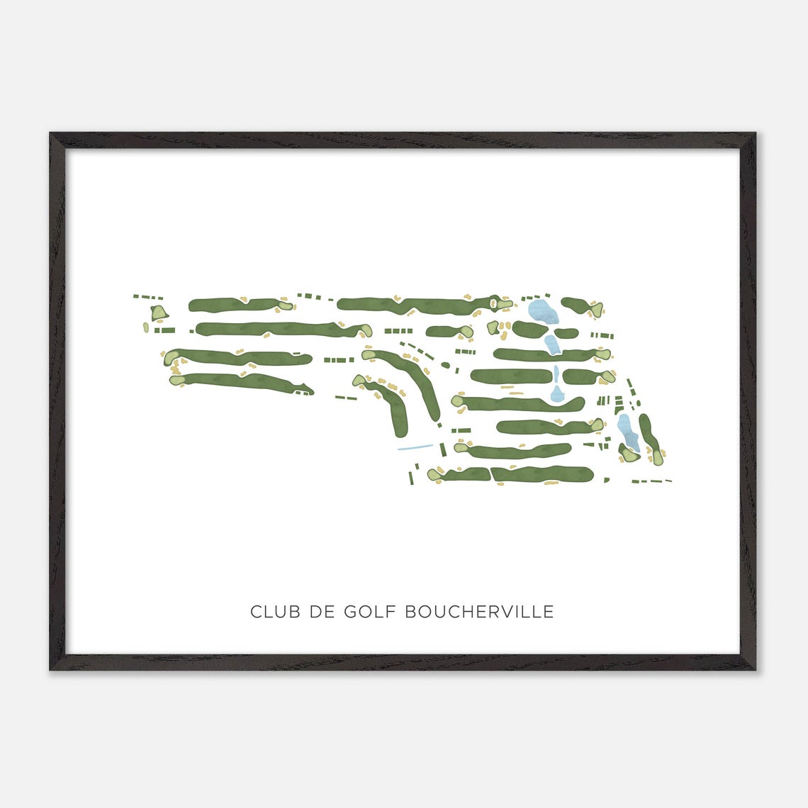 Club de Golf Boucherville Canada Minimalist Watercolor Golf Map Poster - Image 4