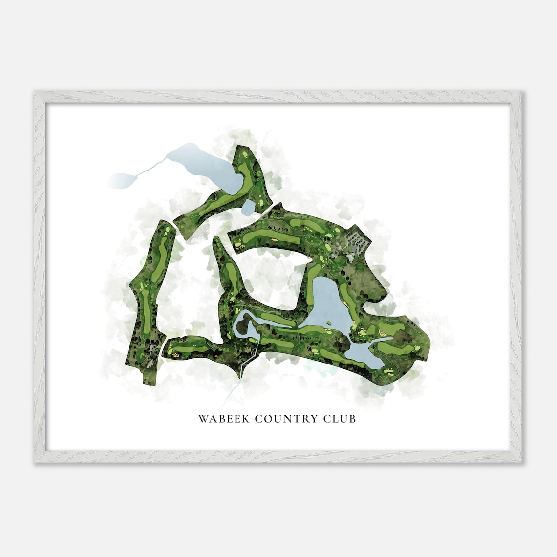 Wabeek Country Club Bloomfield Township Michigan Classic Watercolor Poster - Image 4