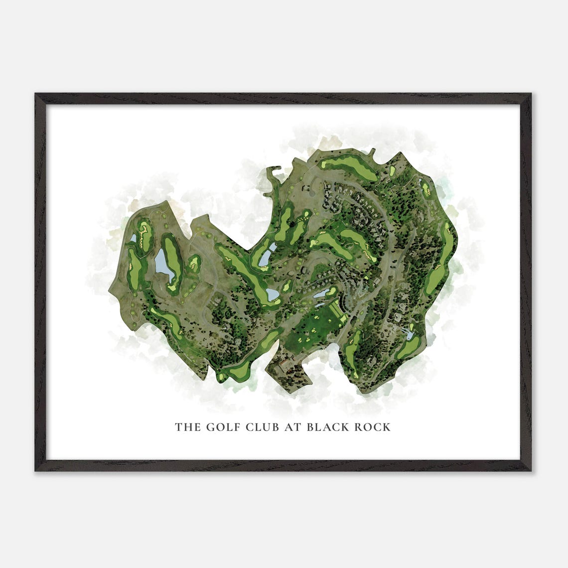 The Golf Club at Black Rock Idaho Classic Watercolor Map Poster - Image 5
