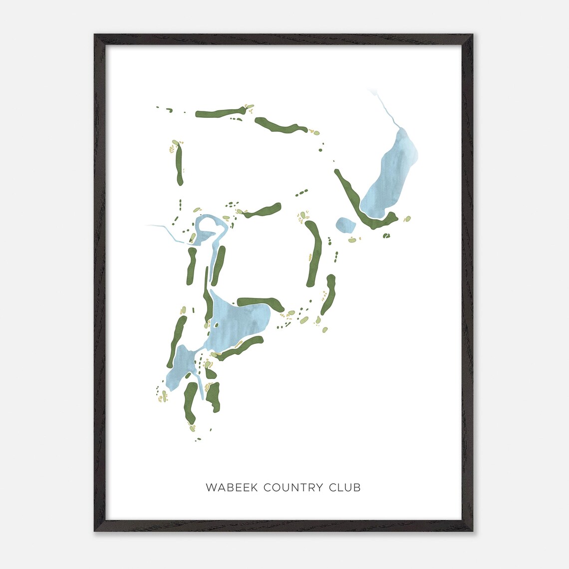 Wabeek Country Club Bloomfield Township Michigan Modern Watercolor Poster - Image 3