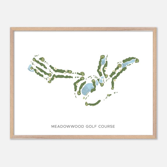 MeadowWood Golf Course Minimalist Watercolor Map Fairway Poster