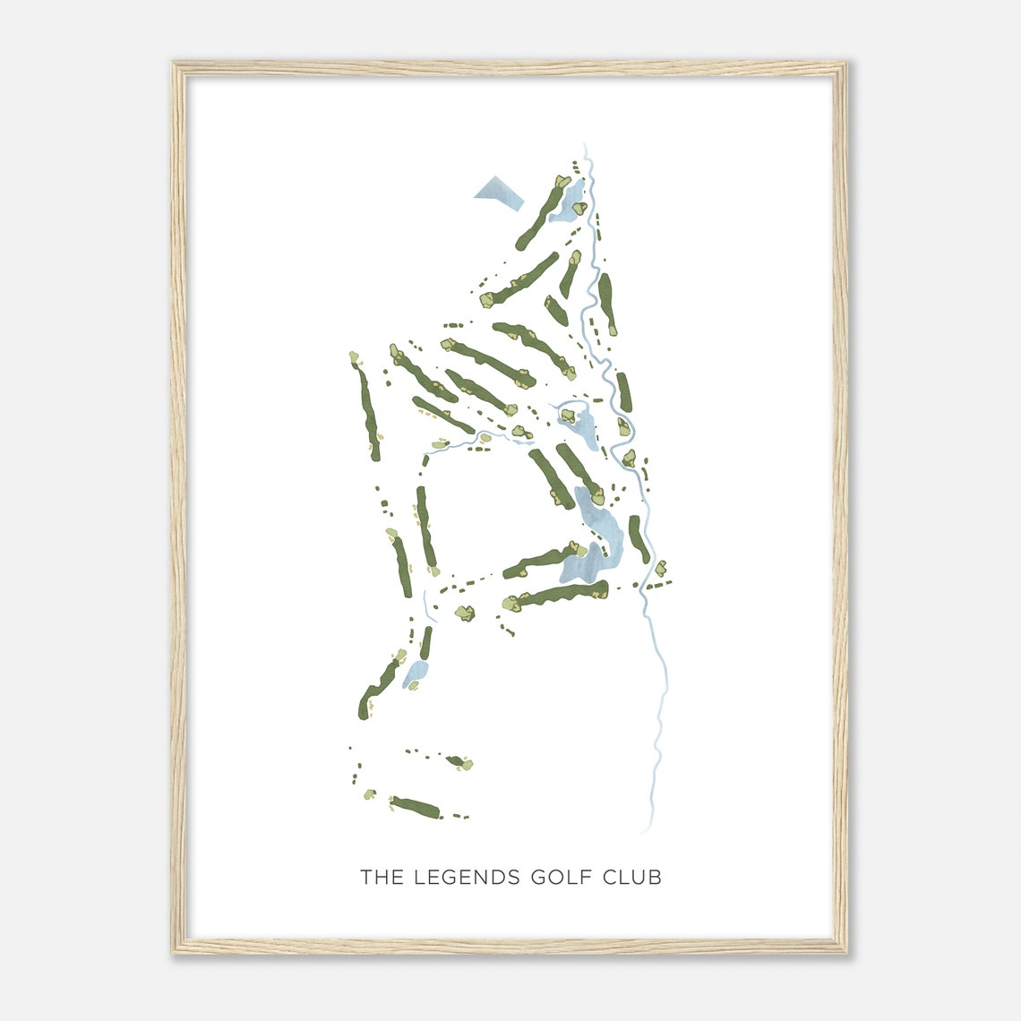 Scenic The Legends Golf Club Modern Minimalist Course Map Poster - Image 2